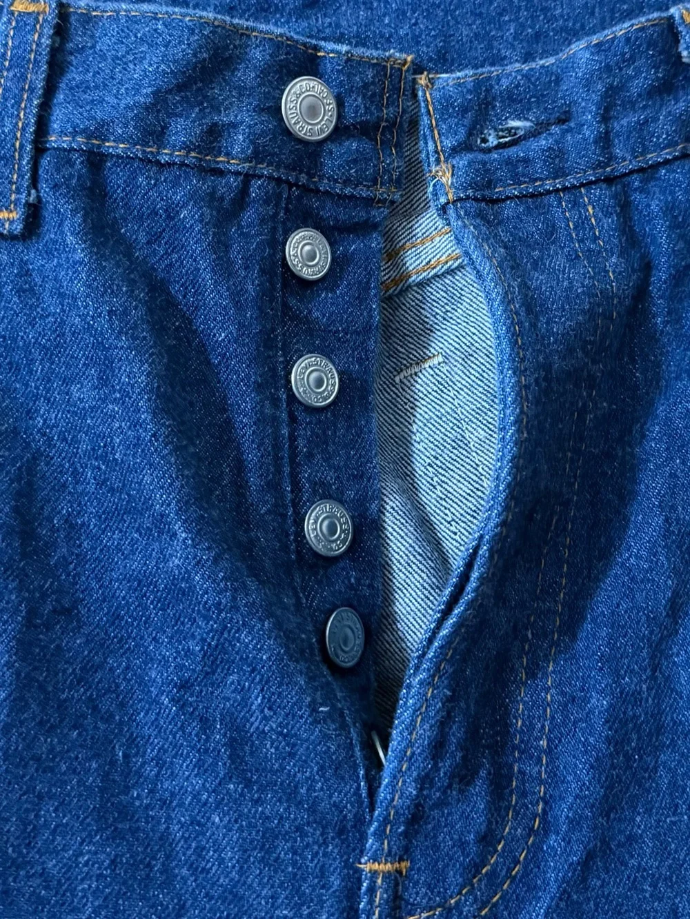 Vintage 80’s Levi's 501  Indigo Blue Button-Fly Denim Jeans